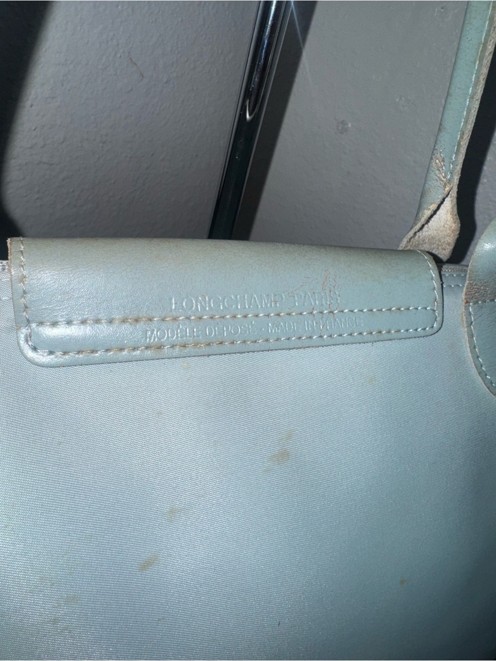 Longchamp Le Pliage Neo large nylon shoulder tote bag baby blue - Picture 4 of 15